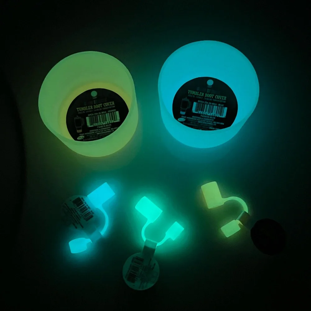 Target Bullseyes Playground Halloween Glow in the Dark Tumbler Boot/Straw Covers